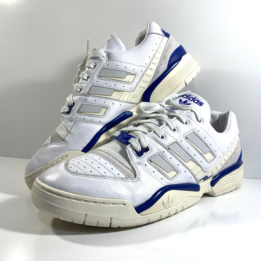 adidas x Kith Mens Sz 11.5 Torsion Edberg Comp Classics Off White - Royal IE7749